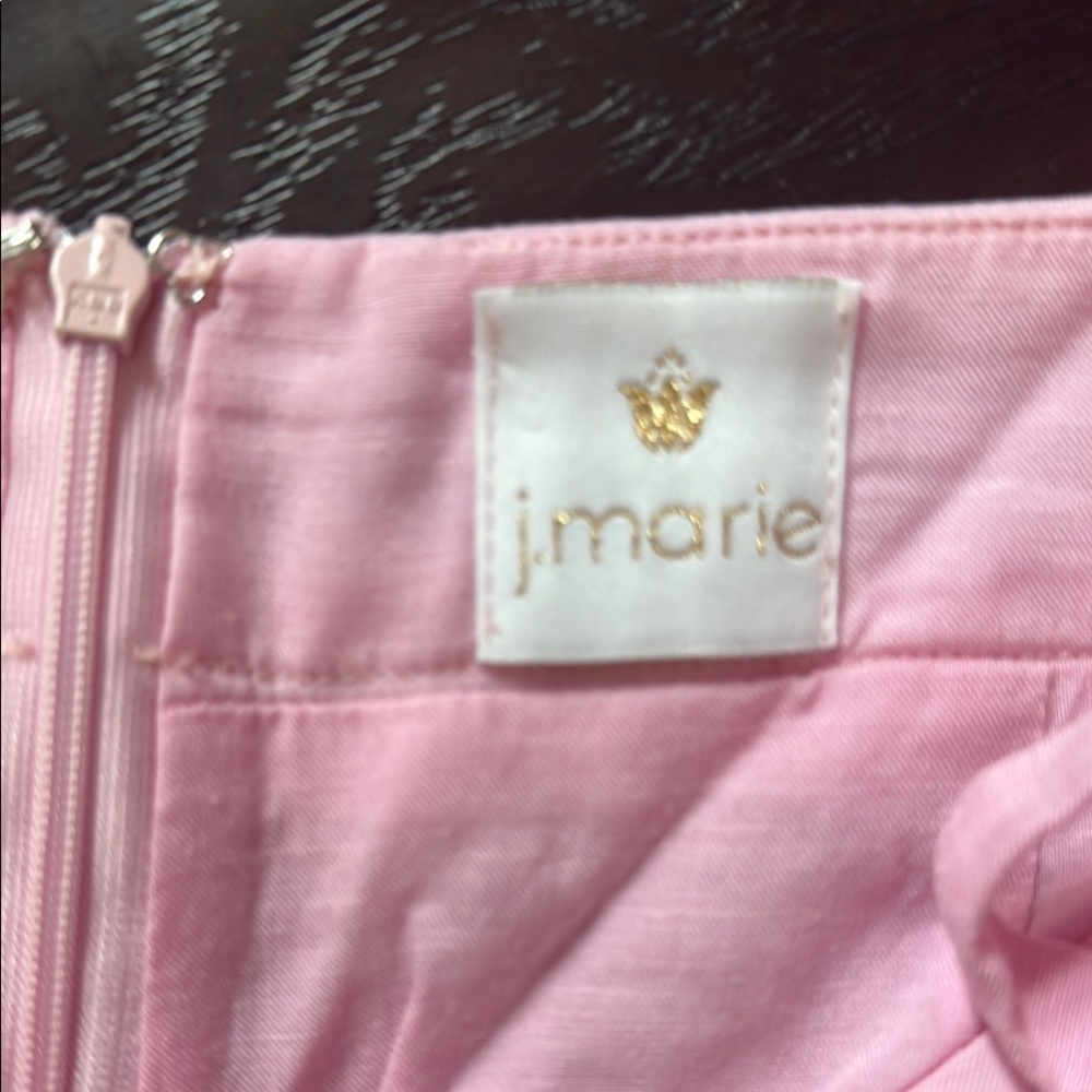 J. Marie Pink Wrap Skirt with White Embroidery - Picture 2 of 2
